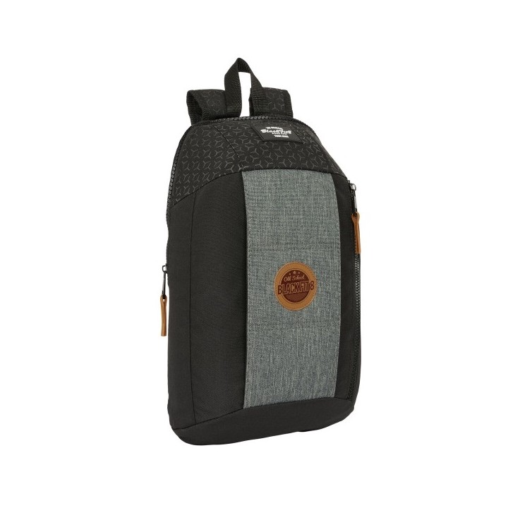 Sac à dos Casual BlackFit8 Old school Noir Gris 22 x 39 x 10 cm