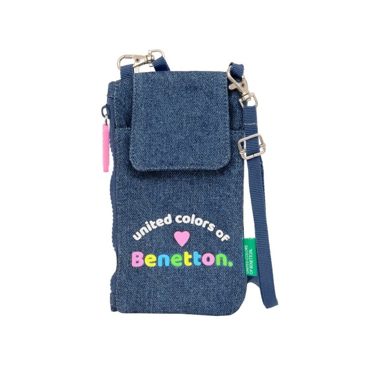 Porte monnaie Benetton Denim Sac pour téléphone portable Bleu