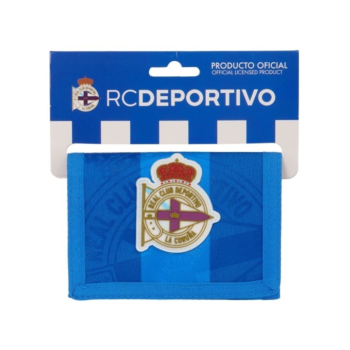 Portefeuille R. C. Deportivo de La Coruña Bleu 12.5 x 9.5 x 1 cm