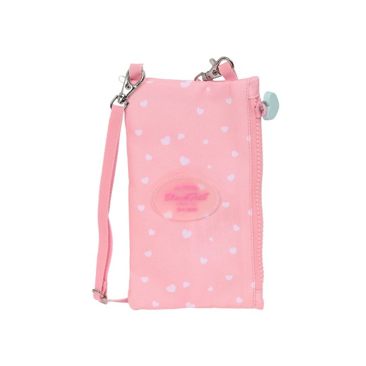 Porte monnaie BlackFit8 Globitos Protection pour téléphone portable Rose