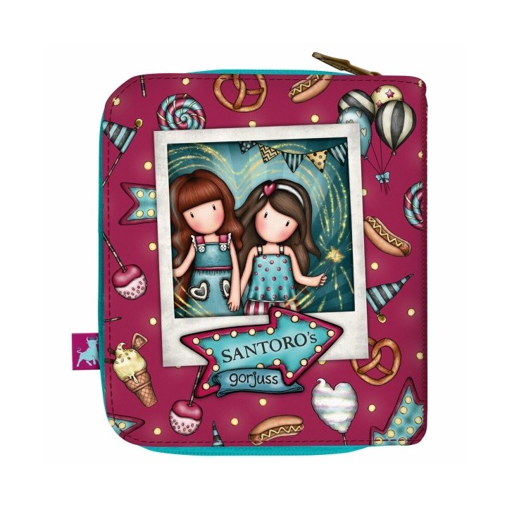 Portefeuille Gorjuss Fireworks Bordeaux 10 x 12 x 3 cm