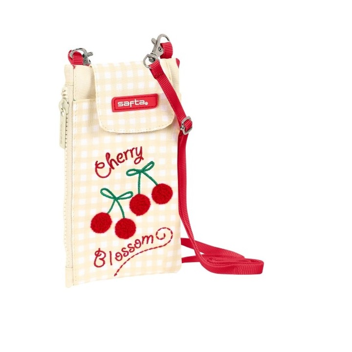 Porte monnaie Safta Cherry Beige Protection pour téléphone portable