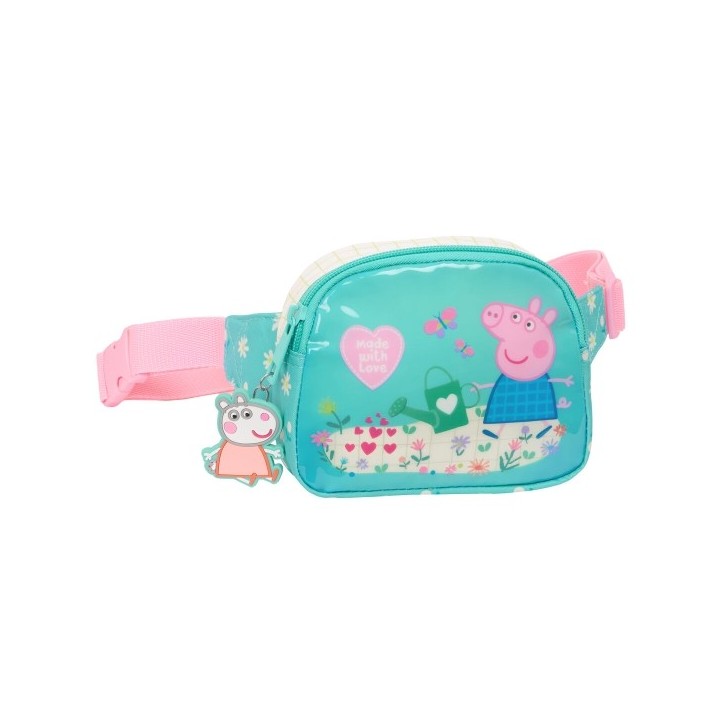 Sac banane Peppa Pig Pretty flowers Jaune Menthe 14 x 11 x 4 cm