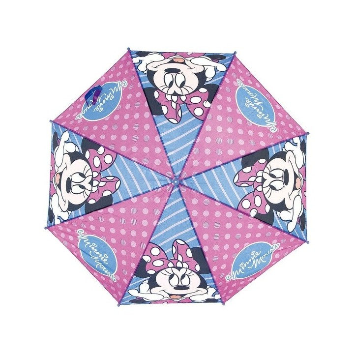 Parapluie Automatique Minnie Mouse Lucky Bleu Rose (Ø 84 cm)