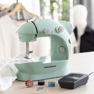 Mini Machine à Coudre Portable avec LED, Coupe Fil et Accessoires Sewny InnovaGoods
