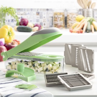 Coupe Légumes, Râpe et Mandoline avec Recettes et Accessoires 7 en 1 Choppie Expert InnovaGoods