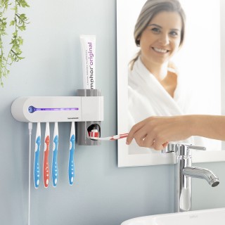 Distributeur de Dentifrice avec Porte Brosse à Dents Diseeth InnovaGoods