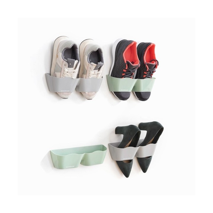 Meubles à chaussures avec adhésifs Shohold InnovaGoods Pack de 4 unités