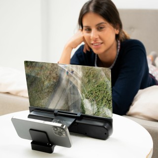 Amplificateur d’Écran pour Téléphone Portable avec Haut parleur Rechargeable Screenier InnovaGoods