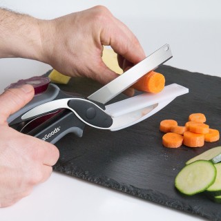Couteau Ciseau avec Mini Planche à Découper Intégrée Scible InnovaGoods