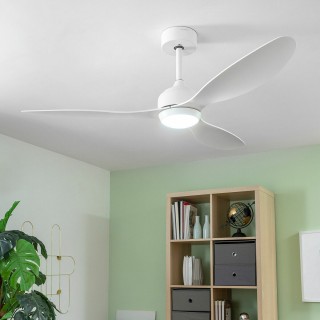 Ventilateur de Plafond avec Lumière LED et 3 Pales ABS Wuled InnovaGoods Bois 36 W 52" Ø132 cm