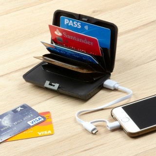 Porte cartes avec Blocage RFID et Batterie Externe Sbanket InnovaGoods