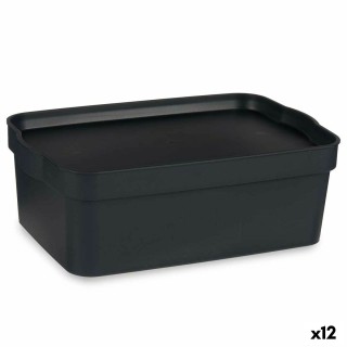 Boîte de rangement avec roues Kipit TP484 2 Anthracite Plastique 40 L (6 Unités)