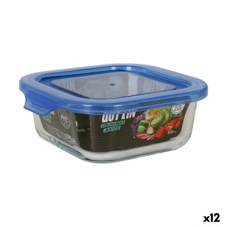 Boîte à lunch Quttin   Bleu 14 x 14 x 5,5 cm (12 Unités)