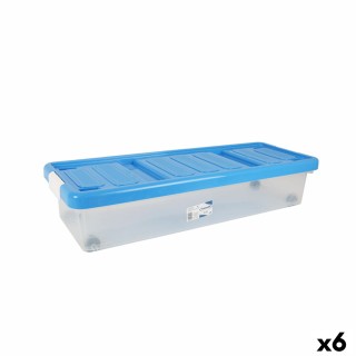Boîte de rangement avec couvercle Kipit TP596 2 Gris Plastique 24 L 29,3 x 24,5 x 45 cm (6 Unités)