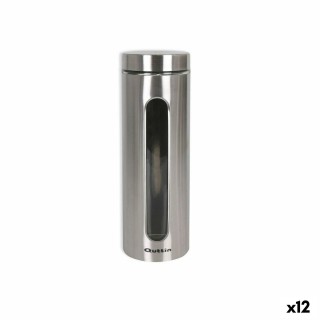 Bocal en Verre Transparent Quttin    9 x 27 cm 1,4 L (12 Unités)