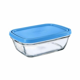 Boîte à repas rectangulaire avec couvercle Duralex Freshbox Bleu 1,7 L