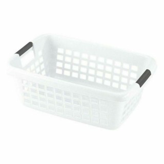 Panier à linge Avec des poignées Blanc 70 L (6 Unités)
