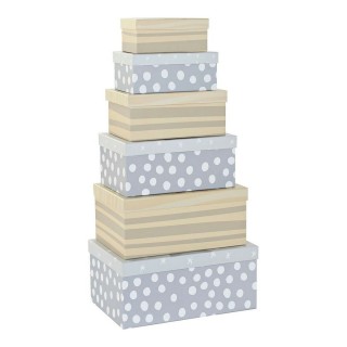 Set de boîtes décoratives DKD Home Decor Multicouleur Carton Enfant Lion 41 x 28 x 18,5 cm 6 Pièces