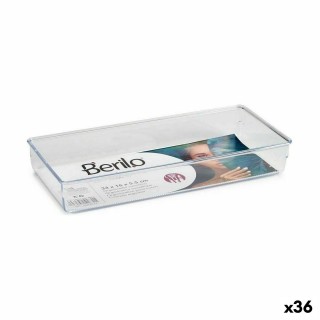 Organisateur polyvalent Berilo CH99113 Transparent Plastique 15,5 x 5,5 x 34,5 cm Polyvalents (36 Unités)