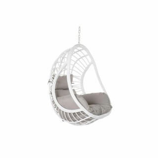 Fauteuil de jardin suspendu DKD Home Decor 90 x 70 x 110 cm Métal rotin synthétique Blanc