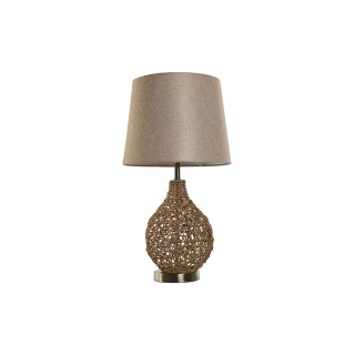 Lampe de bureau DKD Home Decor Marron Naturel Bambou 50 W 220 V 24 x 24 x 34 cm