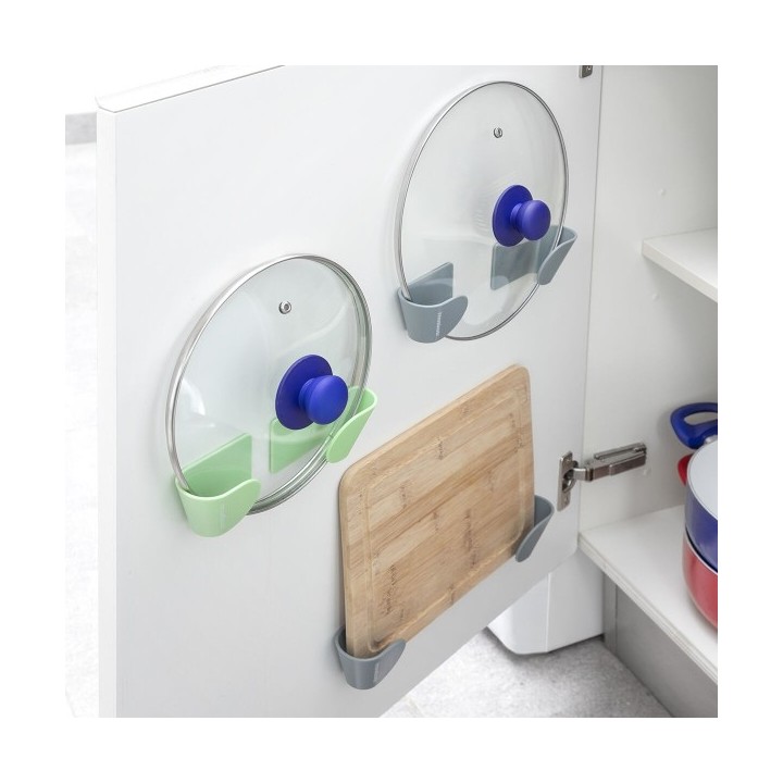 Set de 3 Supports Mural Adhésif pour Couvercle de Cuisine Smarack InnovaGoods