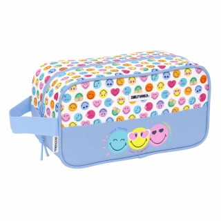 Range Chaussures de Voyage Smiley Joyful Multicouleur Bleu clair 29 x 15 x 14 cm