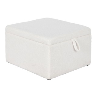 Banquette Home ESPRIT Blanc Polyester Bois MDF 48 x 69 x 63 cm