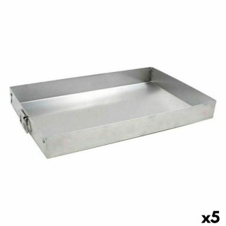 Moule rectangulaire VR Argenté Aluminium 34 x 22,5 x 3,5 cm (5 Unités)