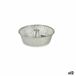 Moule à flan Kinvara 30287C Argenté Aluminium 25 x 7,7 x 25 cm Jetable Flan (12 Unités)