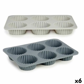 Moules à Muffins Kinvara HH421 Gris clair Gris foncé 22 x 3 x 22 cm Madeleines (6 Unités)