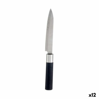 Couteau de cuisine Kinvara KT11 5604S01 Noir Argenté Acier inoxydable Plastique 5 x 33,5 x 2,3 cm (12 Unités)