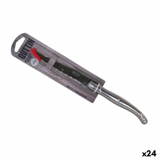 Couteau à pain Quttin Black Noir Argenté 24 Unités 20 cm