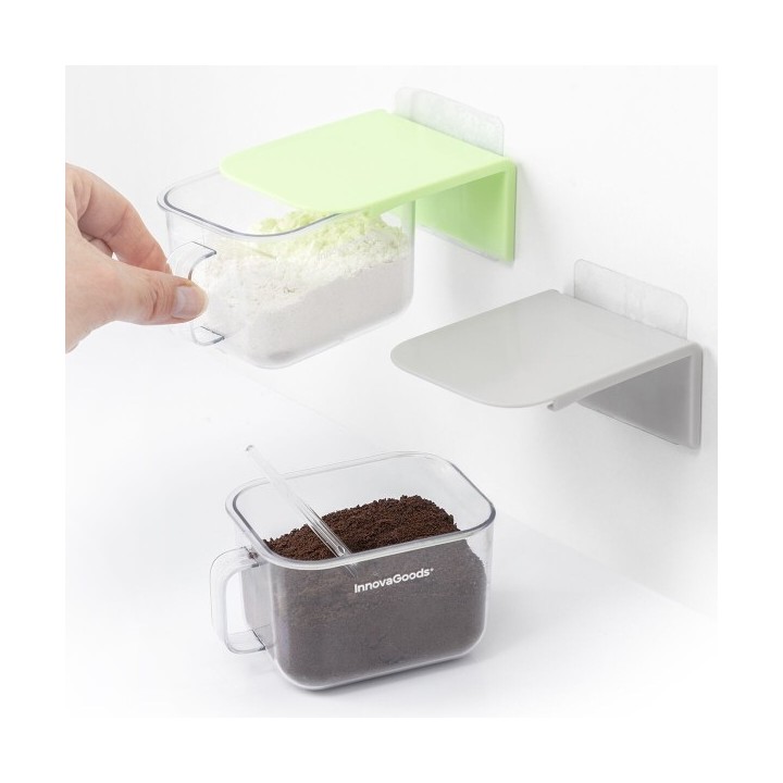 Récipients de Cuisine Adhésifs Amovibles Handstore InnovaGoods Pack de 2 unités