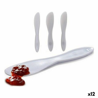 Ensemble de Couteaux Kinvara SJ6533B Marron Métal Bambou (12 Unités)