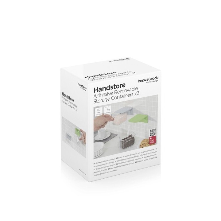Récipients de Cuisine Adhésifs Amovibles Handstore InnovaGoods Pack de 2 unités