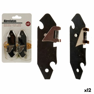 Ouvre boîte Argenté Noir (1 x 15 x 9 cm) (12 Unités)