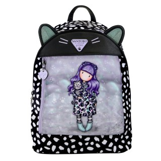 Sac à dos Casual Gorjuss Smitten kitten Noir Blanc (23 x 11 x 27 cm)