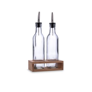 Ensemble salière et poivrier DKD Home Decor 9 x 9 x 14,5 cm Verre Transparent Liège 230 ml 2 Unités
