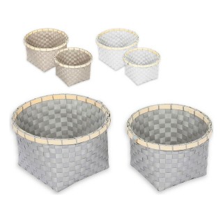 Panier Multi usages Confortime Noir 36 x 22 x 15,5 cm (6 Unités)