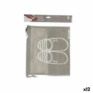 Porte Chaussures Gris PVC 29 x 43 cm Tissu (12 Unités)