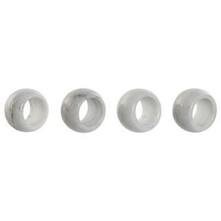 Porte serviettes Home ESPRIT Blanc Marbre 4,8 x 4,8 x 3,3 cm 4 Pièces
