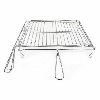 Grill Algon Chrome Plaque Tournante Argenté 45 x 50 x 9 cm (4 Unités)