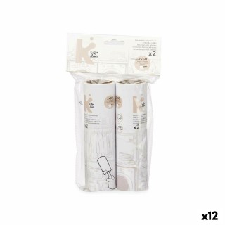Anti peluche Rechange Blanc 24 x 19 cm (12 Unités)