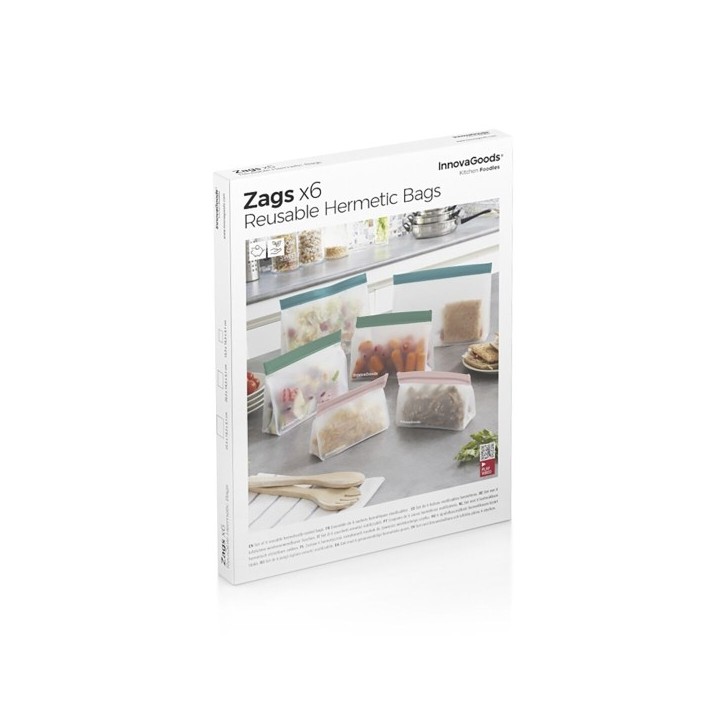 Set de Sacs Réutilisables Hermétiques Zags InnovaGoods 6 Unités