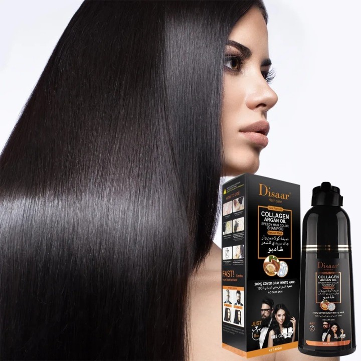 DISAAR Black Color Shampoo 400 ml with Argan Oil