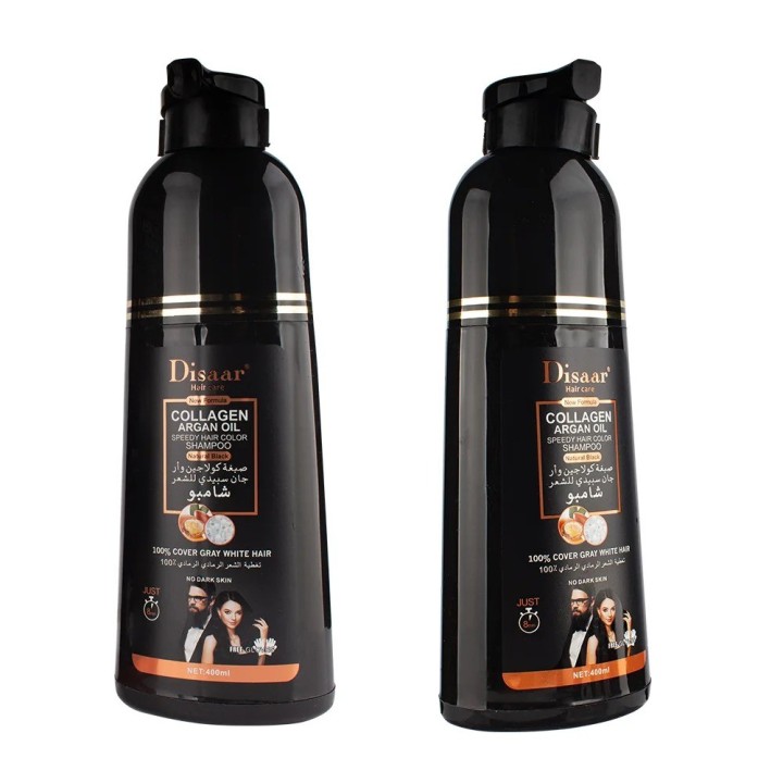 DISAAR Black Color Shampoo 400 ml with Argan Oil