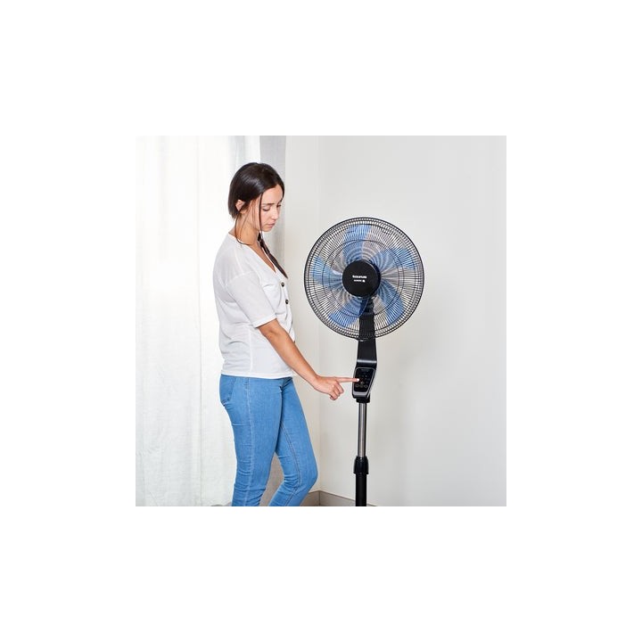Taurus BOREAL 16 CR DIGITAL - Ventilateur sur pied noir & bleu diam. 40 cm