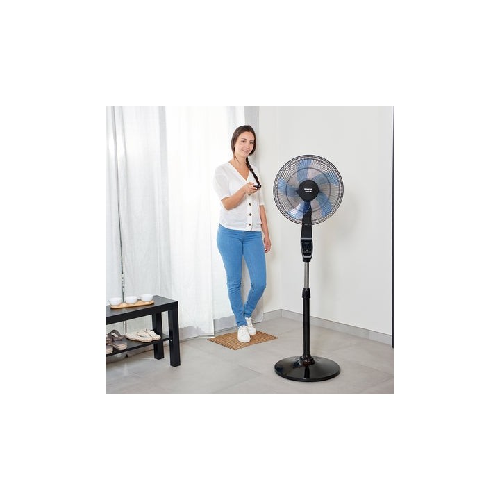 Taurus BOREAL 16 CR DIGITAL - Ventilateur sur pied noir & bleu diam. 40 cm